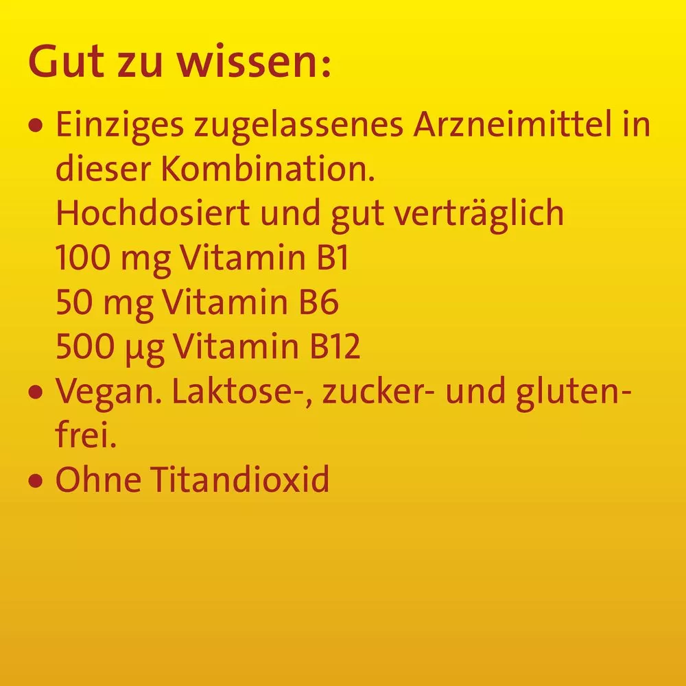 Vitamin B1, B6, B12 hochdosiert mit Vitamin B Komplex forte Hevert